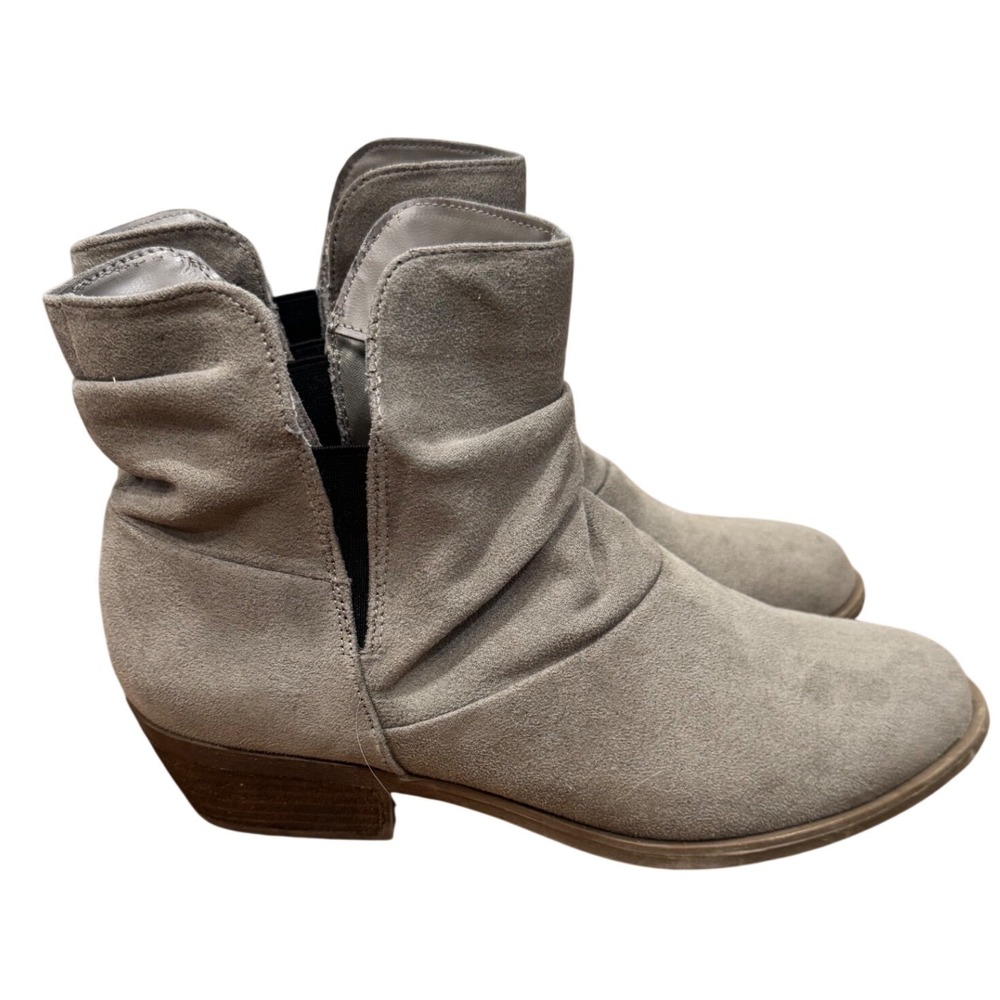 Carlos by Carlos Santana Brandy‎ Grey Suede Slouchy Ankle Boots Womens 9M